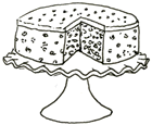 Fruit Cake on Stand